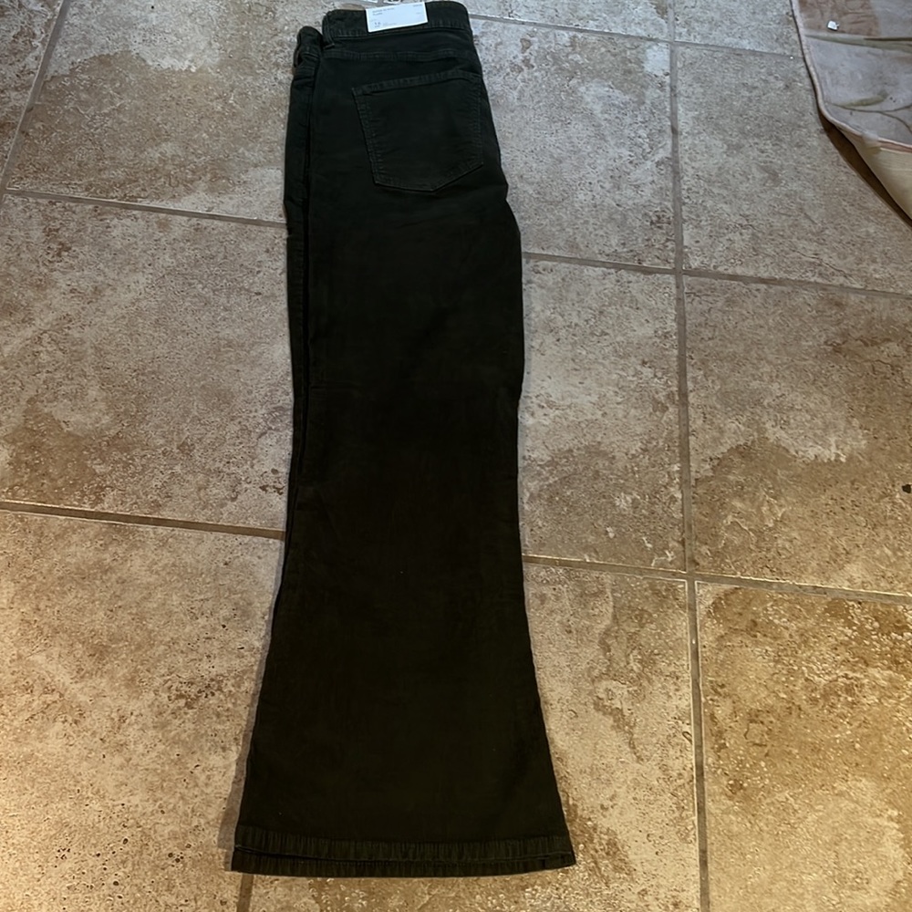 American Eagle 🦅 Flare Corduroy Jeans Hi Rise Super Stretch in Green NEW…